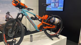 Aeroe display with mountain bike at Eurobike23