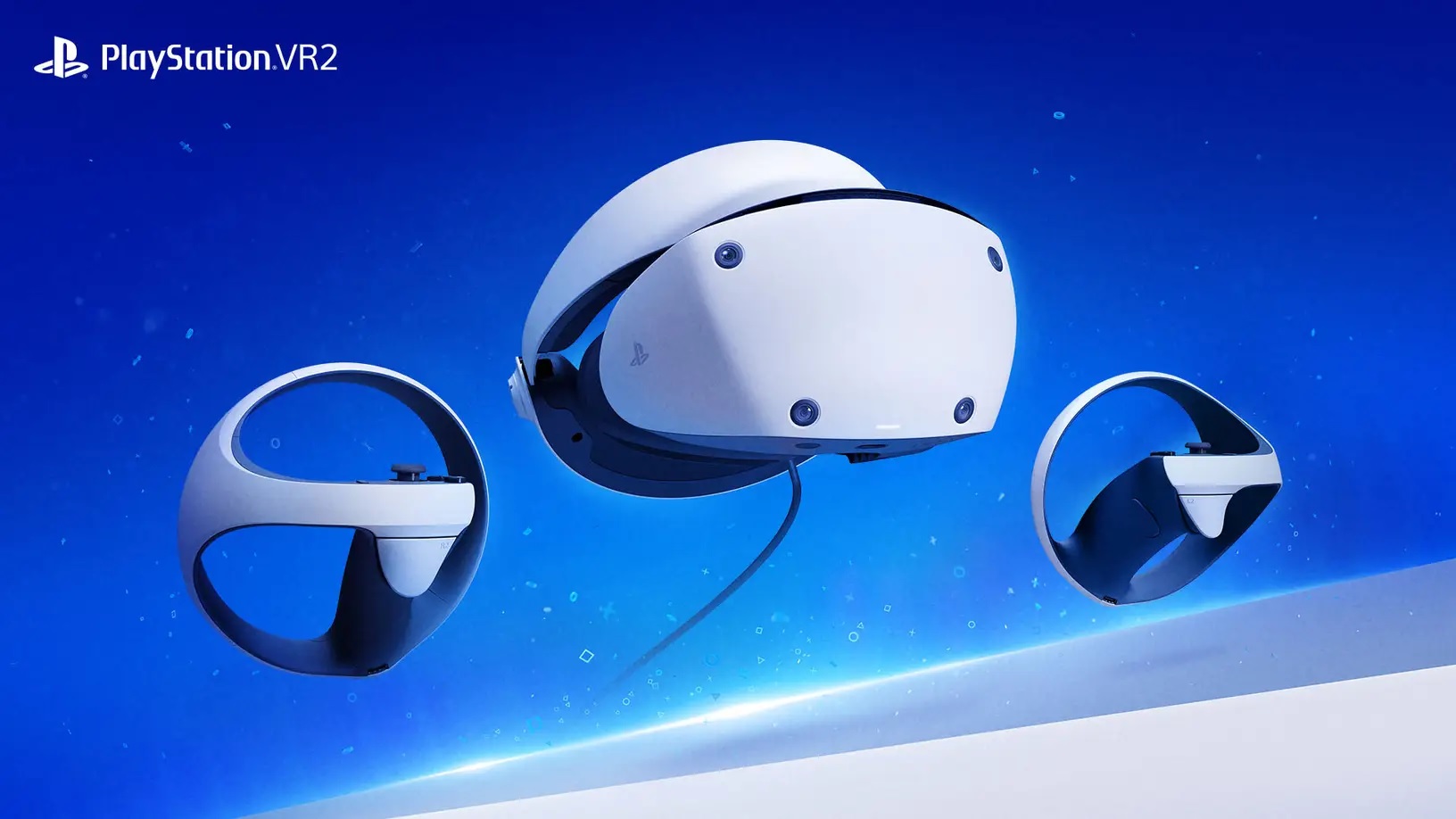 Fondo azul de la imagen del héroe de PS VR2