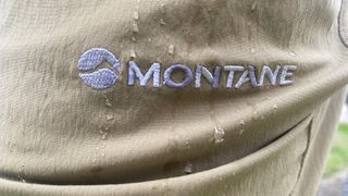 Water beading off Montane Terra Lite Shorts