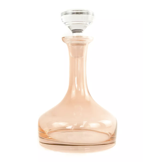 pink glass decanter