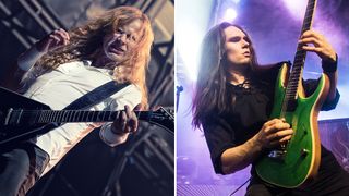 Dave Mustaine and Teemu Mäntysaari