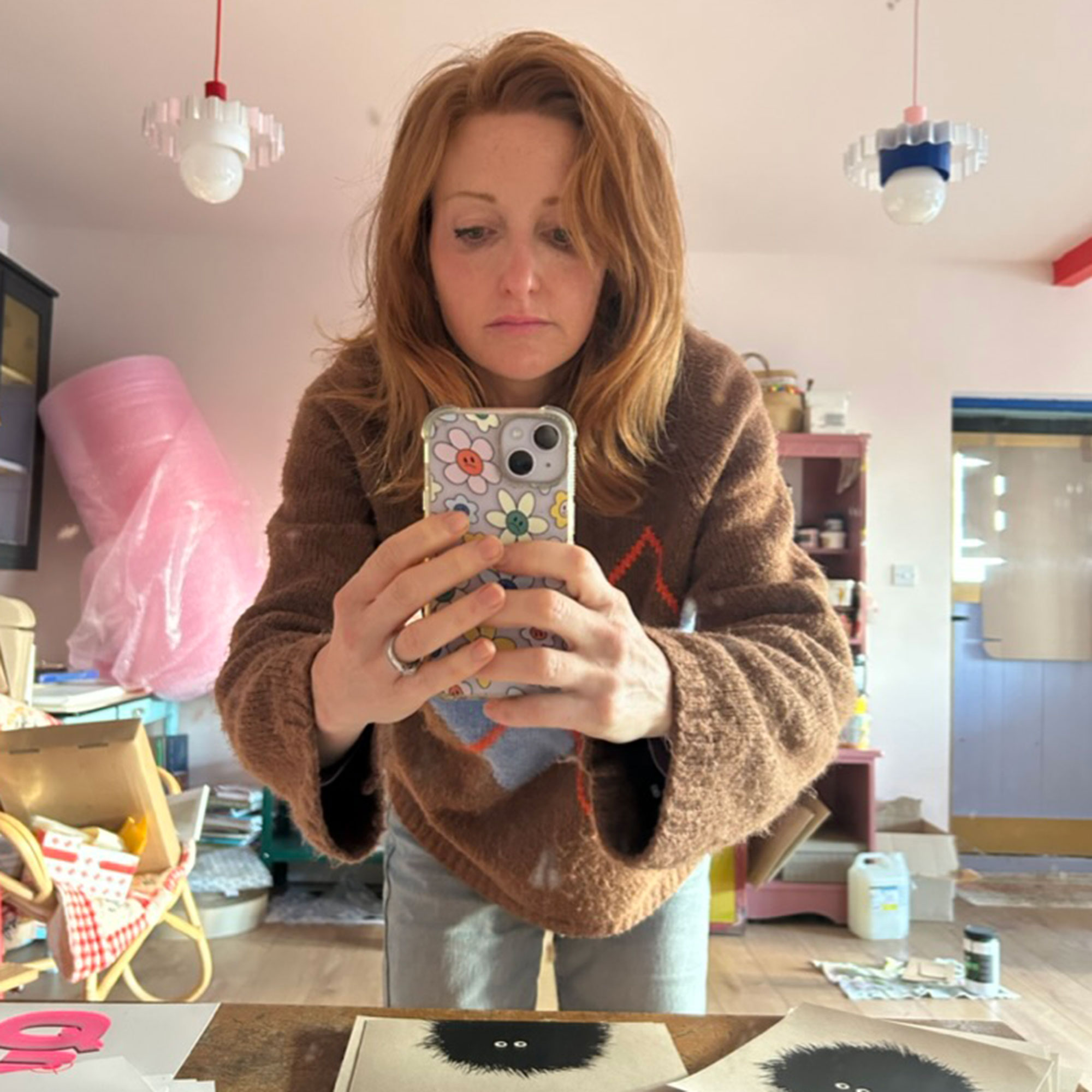 Hannah taking selfie in mirror