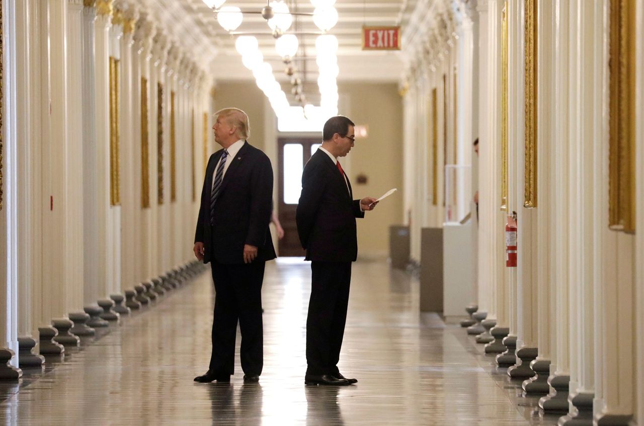 President Trump and Steve Mnuchin.