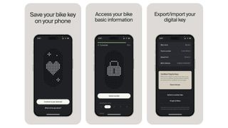 Bike Key app screens