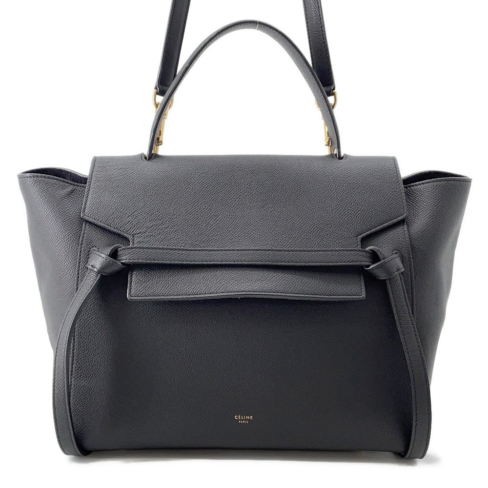 Celine Belt Bag Size Mini Leather Black 176103zva