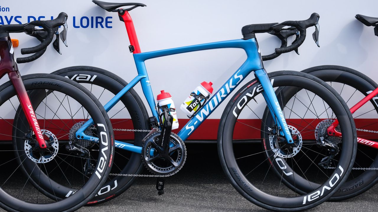 Peter Sagan&#039;s Specialized S-Works Tarmac SL7 with other team bikes at the Tour de France