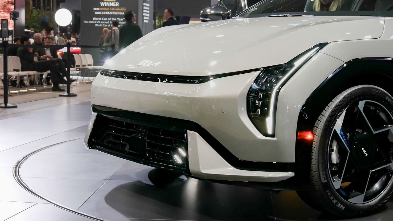 2026 Kia EV4 at New York Auto Show 2025.