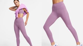 Nike Universa leggings worn by model