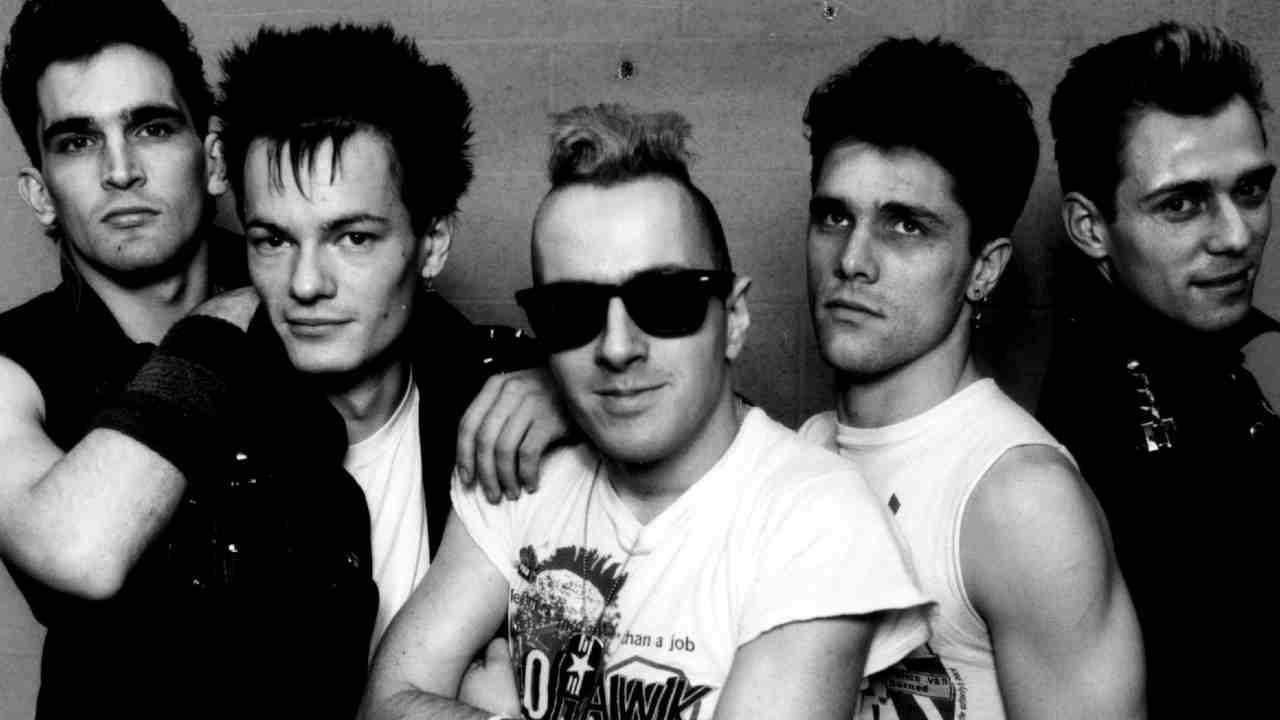 The Clash posing for a photograph in 1984