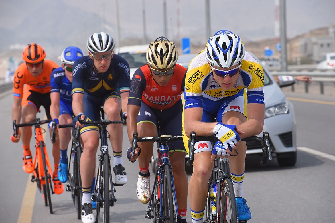 Bert Van Lerberghe leads the breakaway