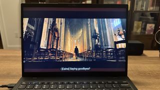 Lenovo ThinkPad X1 Nano Gen 3 playing the "John Wick: Chapter 4" trailer