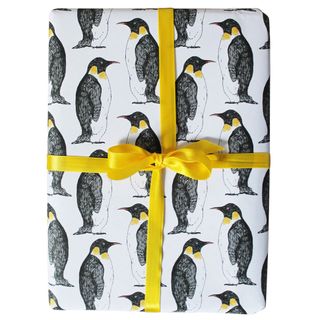 Martha and Hepsie party penguin gift wrap