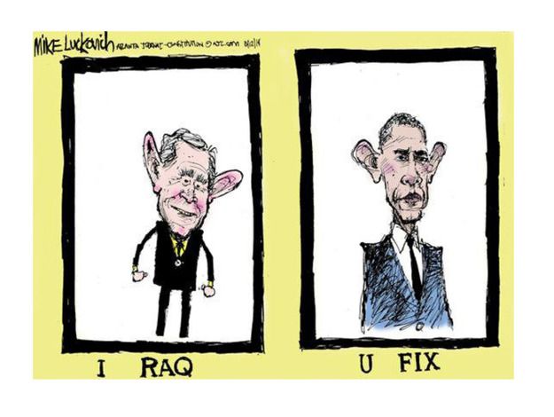 Obama cartoon world Iraq