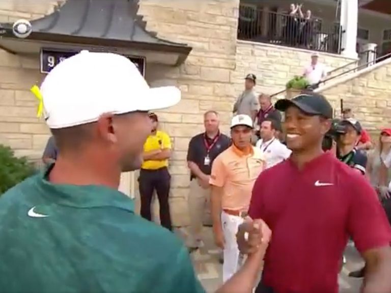 WATCH: Tiger Woods Congratulates Brooks Koepka