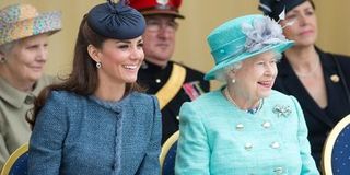 The Duchess of Cambridge with the Queen