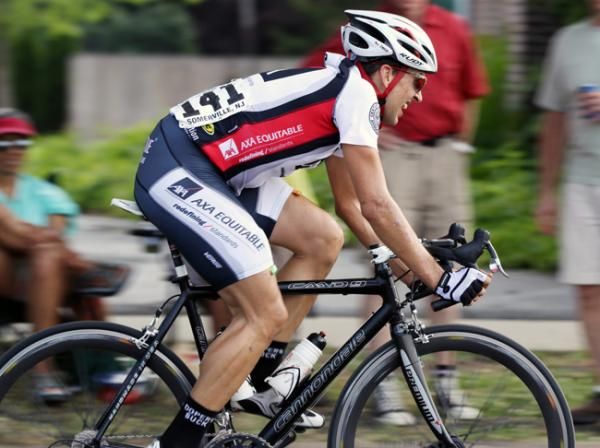 Daniel Zmoliks (AXA Equitable Cycling Team/CRCA) must have been inspired by those socks to stay out in front for two laps.
