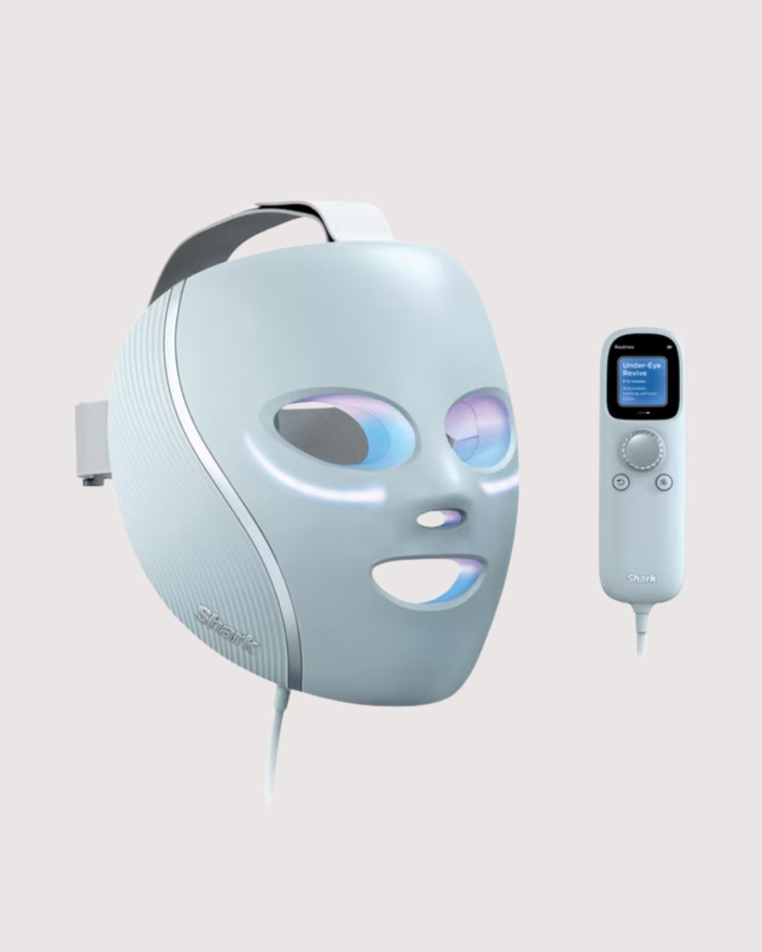 Shark Cryoglow Fw312uk Under-Eye Cooling & Led Anti-Ageing & Blemish Repair Mask, Blue Frost