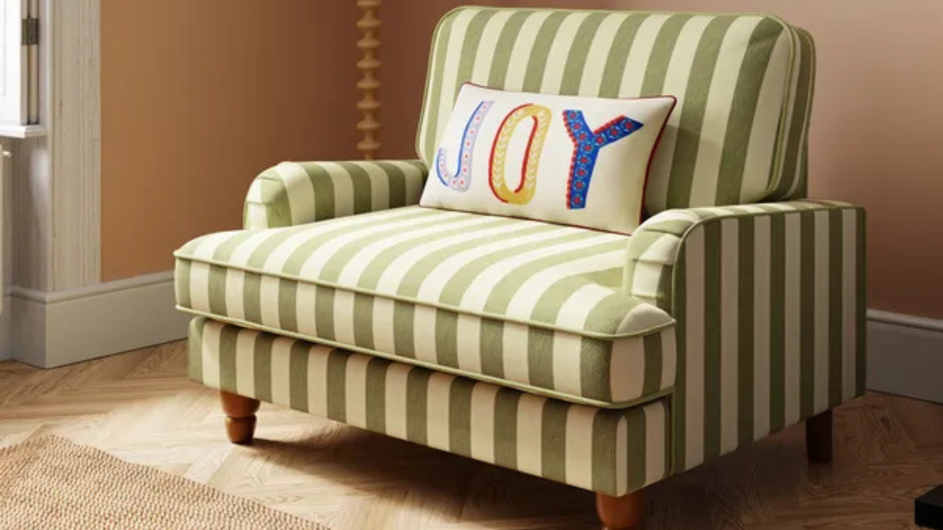 Beatrice Woven Stripe Snuggle Sofa Bed