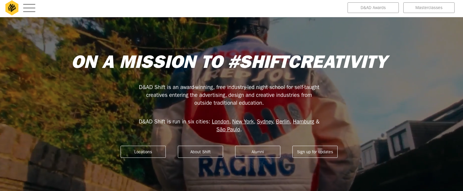 D&AD Shift website