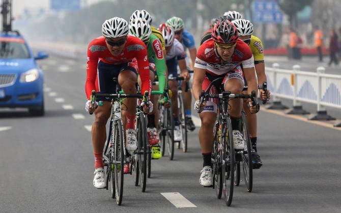 The breakaway grew smaller as the race went along