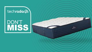 DreamCloud mattress with a Don't miss deals graphic overlaid