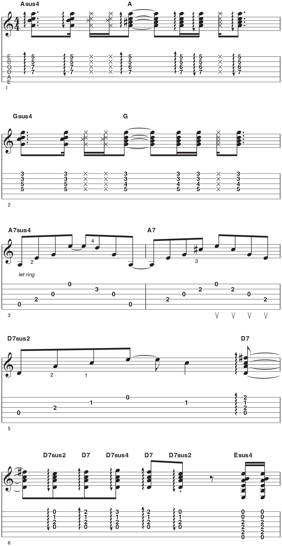 Sus chords Example