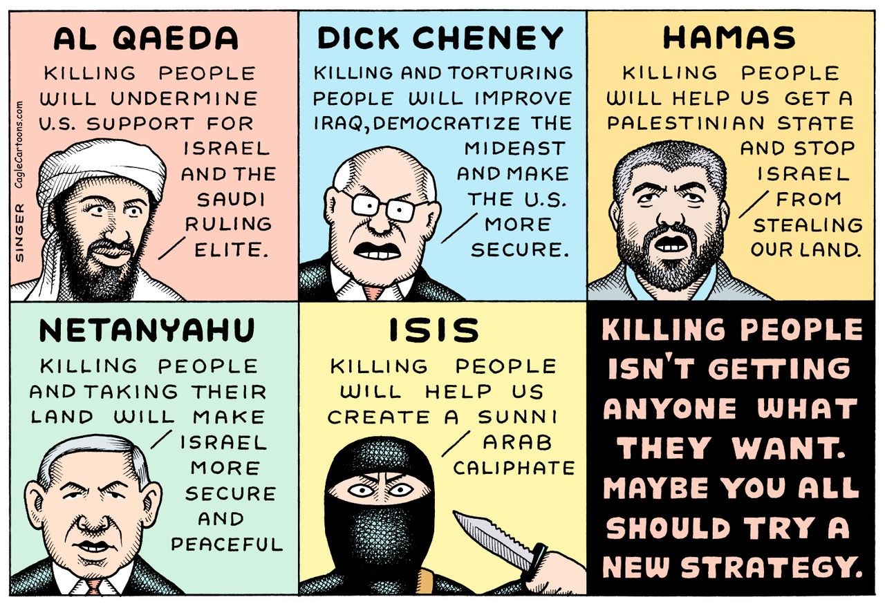 Editorial cartoon World Terrorism Strategy