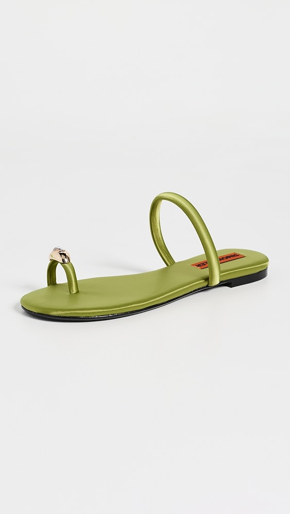 Pipe Sandals - Moss Green/clear