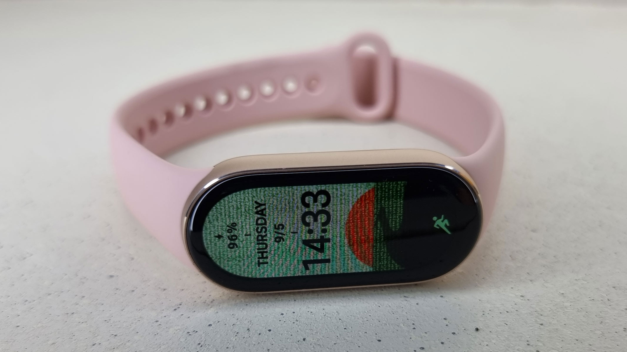 Xiaomi Smart Band 9 on a white table