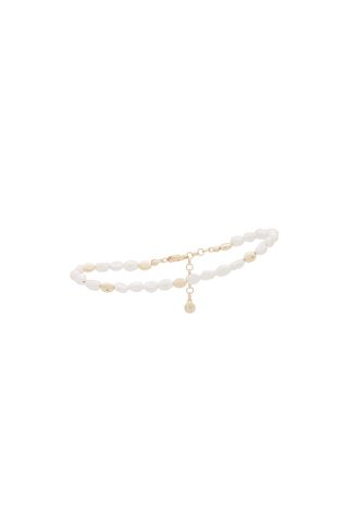 Pearl Polished Freshwater Pebble Anklet