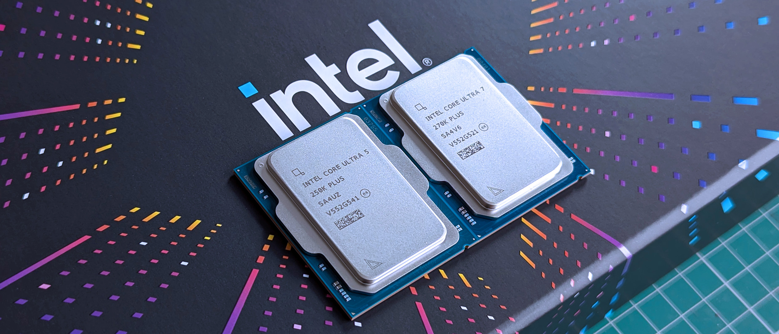 Intel Core Ultra 5 250K Plus and 270K Plus desktop processors on Intel box