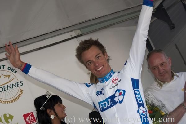 Gianni Meersman (FDJ) on the podium