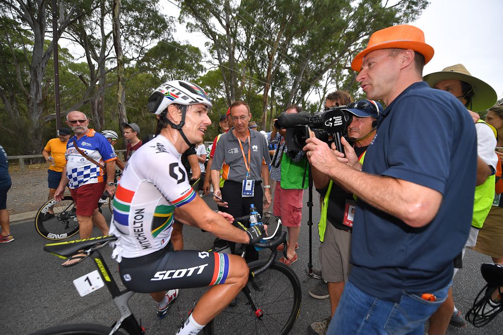 Daryl Impey after winning stage 4 of the Tour Down Under
