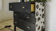 Upcycle ideas: a chest of drawers with animal print design
