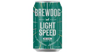A green can of Brewdog Lightspeed beer