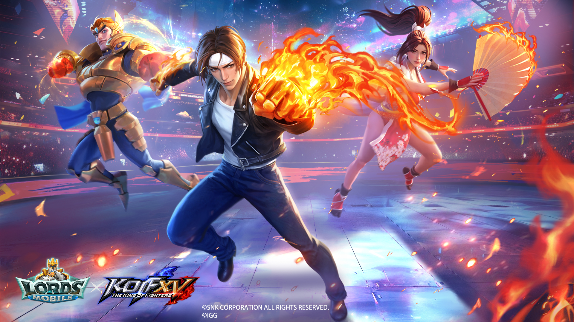 Lords Mobile x THE KING OF FIGHTERS XV crossover event.