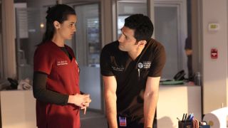 Dominic Rains and Sophia Ali in Chicago Med Season 9x08