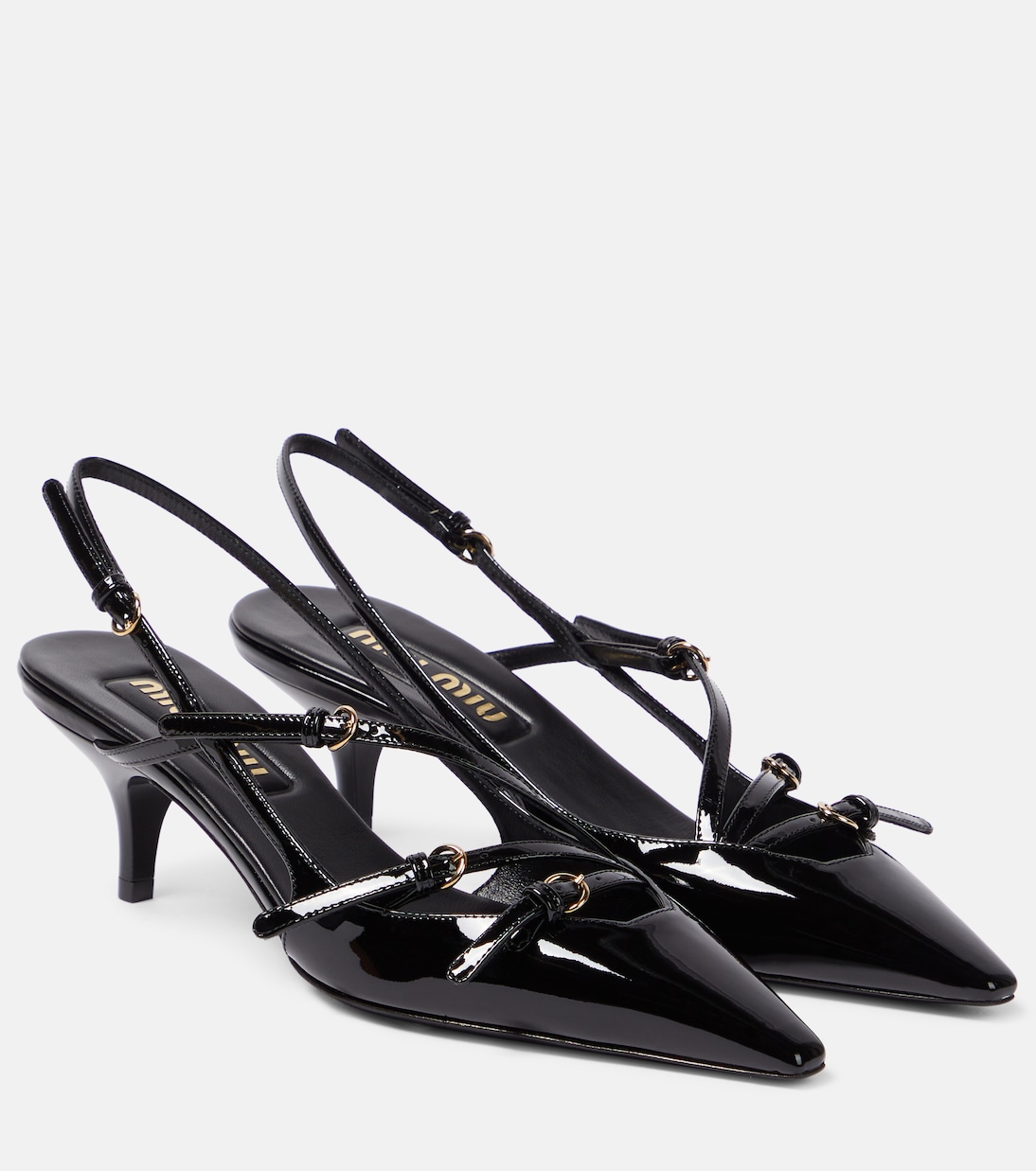 Patent Leather Slingback Pumps
