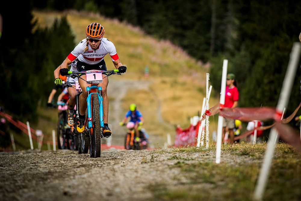 World Cup leader Annika Langvad (Specialized Racing) struggled from the start