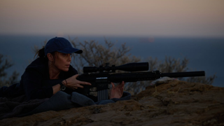 Julie (Keeley Hawes) lining up a kill in The Assassin