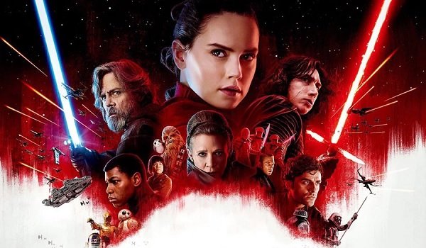 Star Wars: The Last Jedi exciting cast banner in the stars