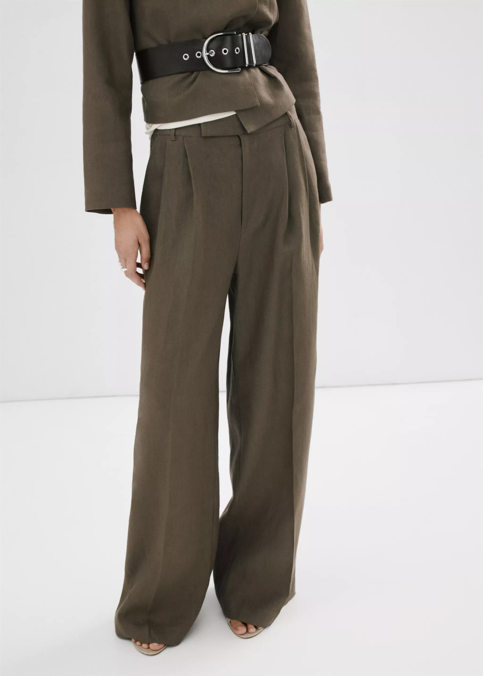 Straight Linen-Blend Trouser - Women's | Mango United Kingdom