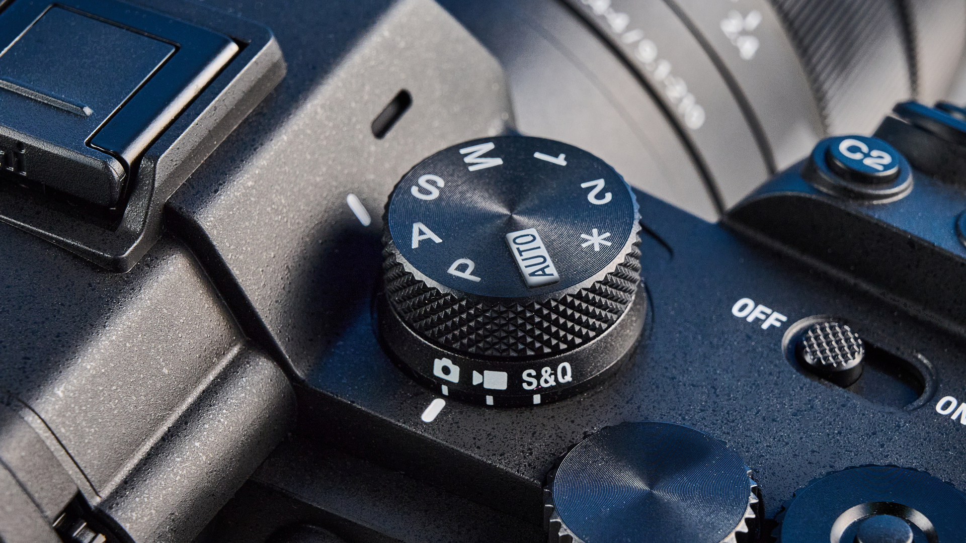 A black Sony RX10 V bridge camera