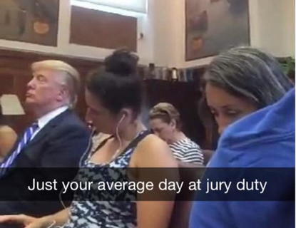 Donald Trump on jury duty
