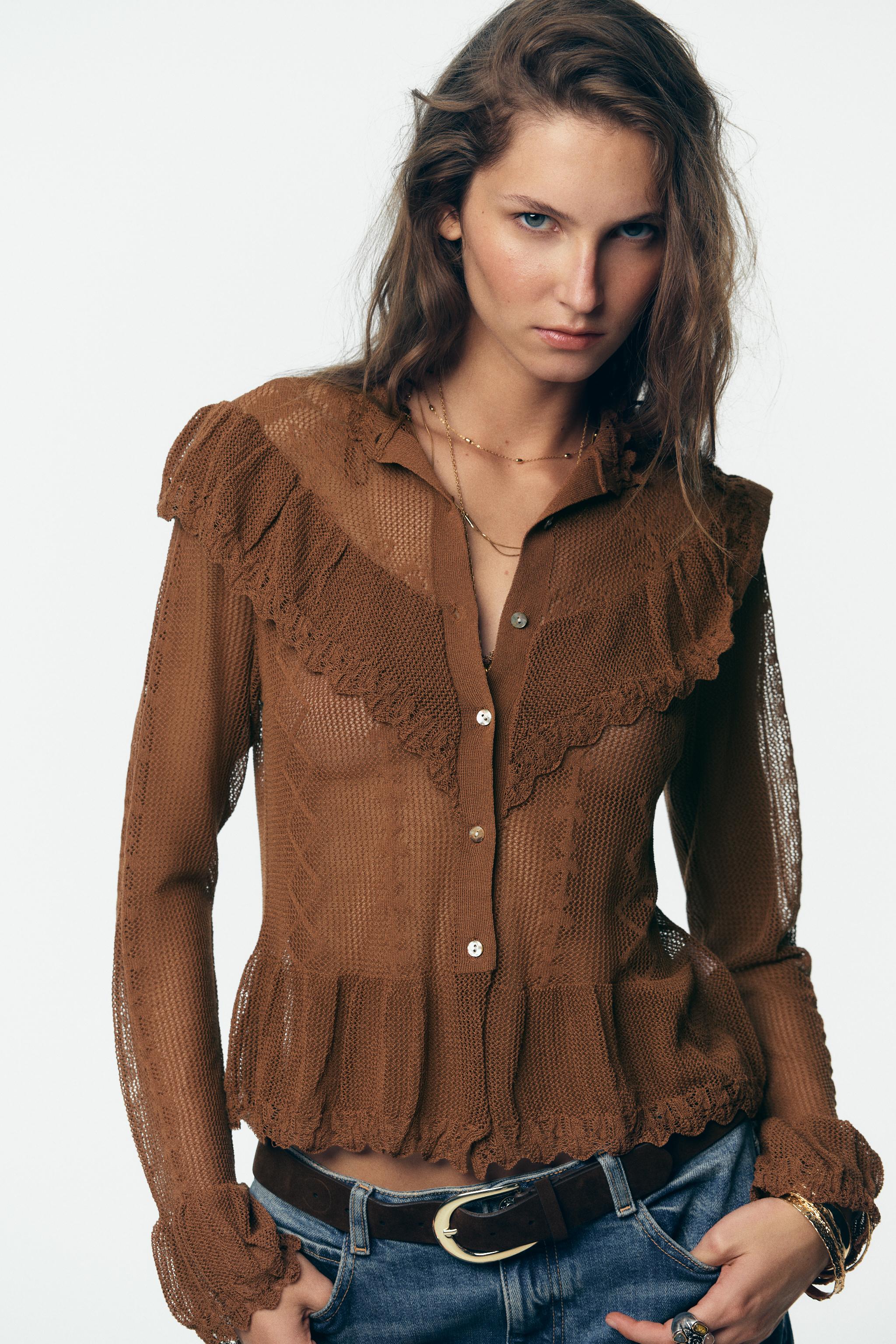 Pointelle Knit Romantic Jacket