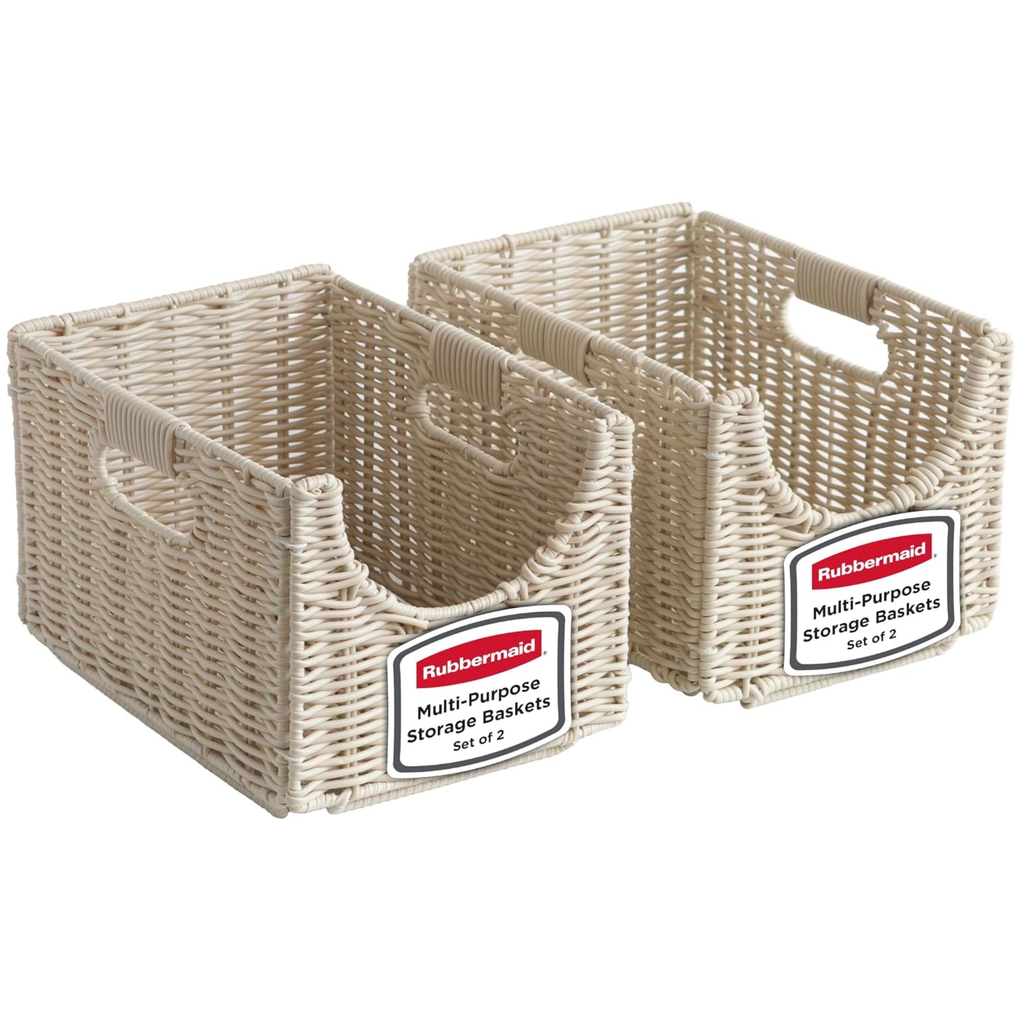 Rubbermaid storage baskets