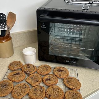 A countertop oven from Lakeland being tested at home