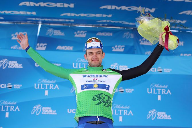 He may have missed out on yellow, but stage 2 winner Kasper Asgreen (Deceuninck-QuickStep) nevertheless took over the green points jersey at the 2019 Tour of California