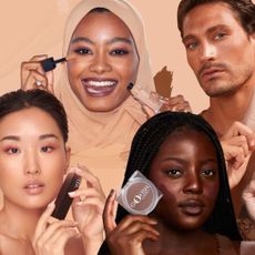 Huda Beauty Black Friday - images of Huda Beauty models holding huda beauty products