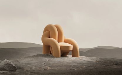 The orange ‘Tangle’ chair